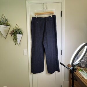 Garnet Hill Linen Wide Leg Trousers